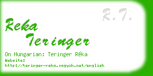 reka teringer business card